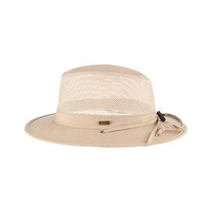 Stetson Berghund No Fly Zone Mesh Hat in Khaki